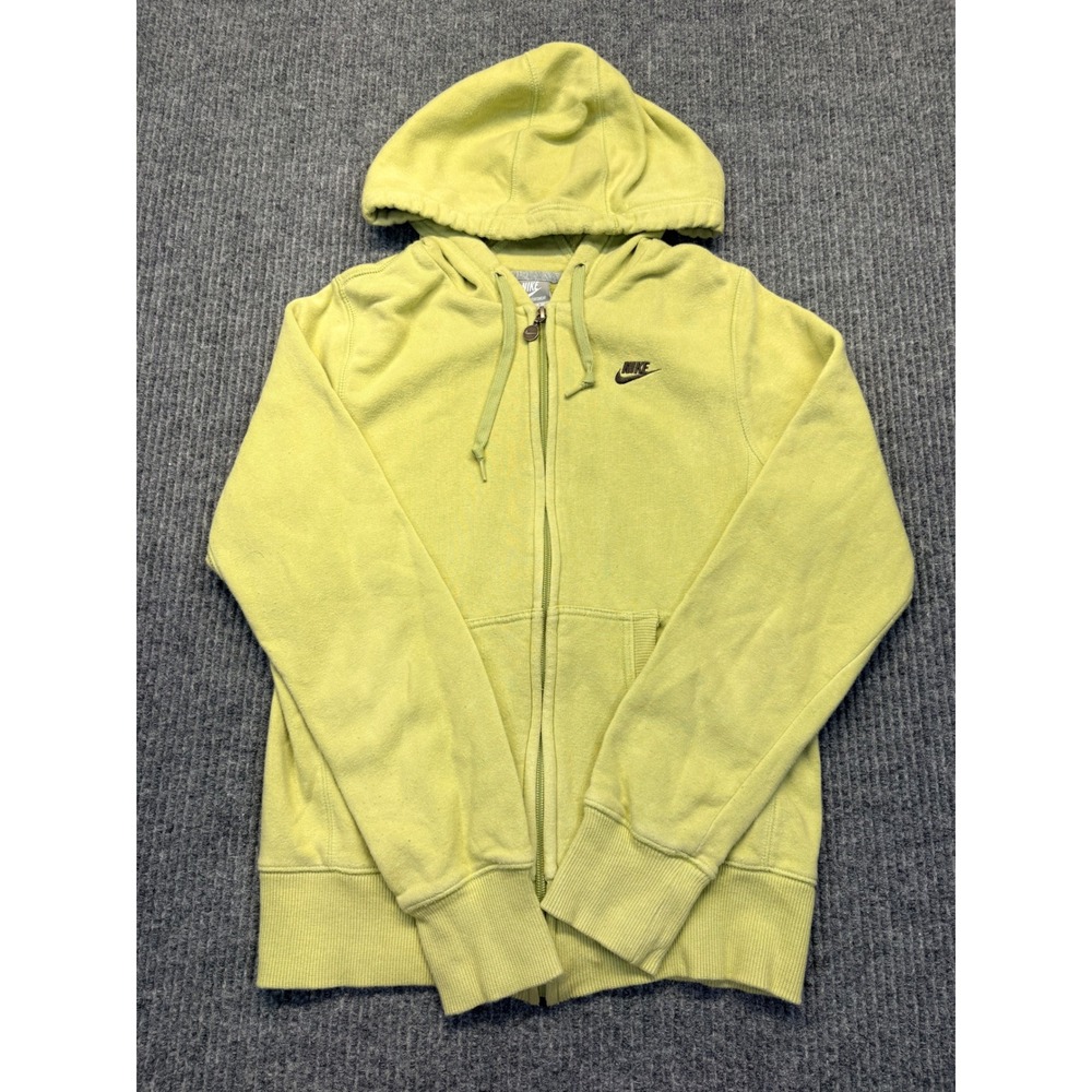 Nike Sportswear Womens Full Zip Hoodie Lime Green Chartreuse Small S 4-6